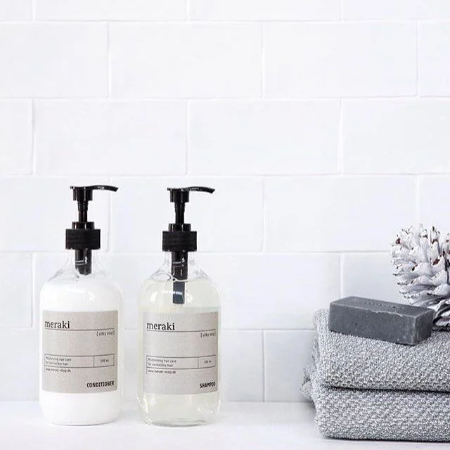 Meraki Haircare Bottle Transparent Black Pump Dispenser