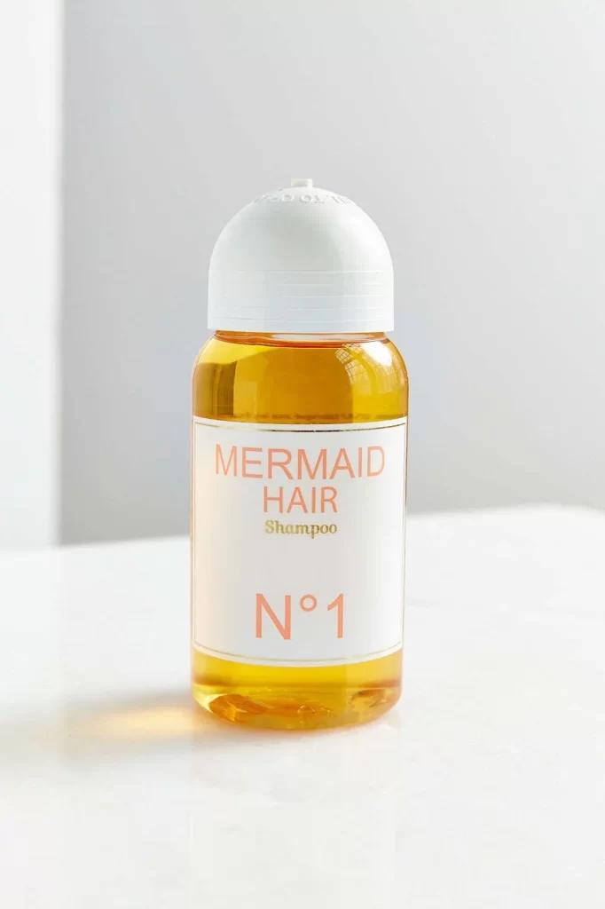 Mermaid Hair Shampoo Bottle Amber Plastic