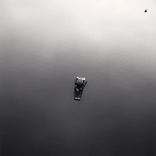 Minimalist Boat Water High Contrast Mysterious