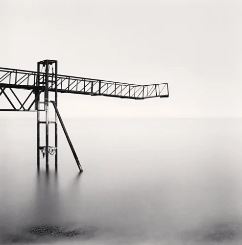 Minimalist Bridge High Contrast Mysterious Atmospheric
