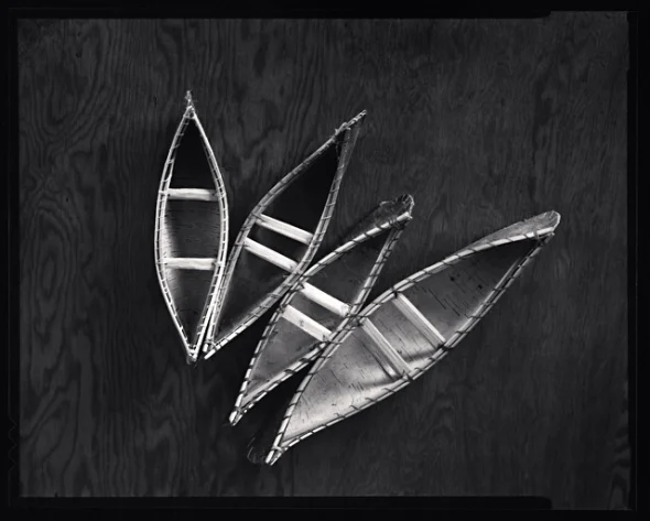 Minimalist Canoes High Contrast Textured Dramatic