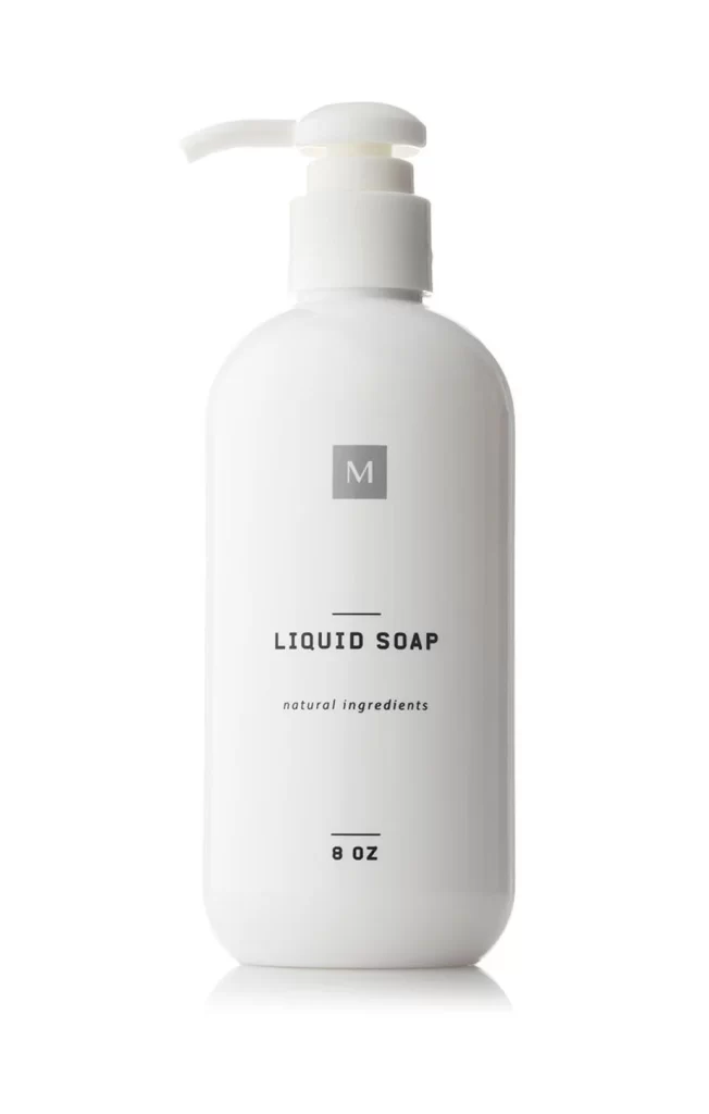 Minimalist Liquid Soap Bottle White Pump Dispenser