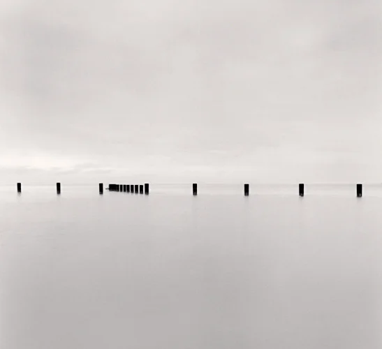 Minimalist Poles Water Foggy Serene