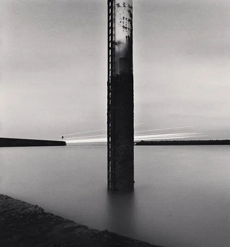 Minimalist Pylon Water Horizon High Contrast Mysterious
