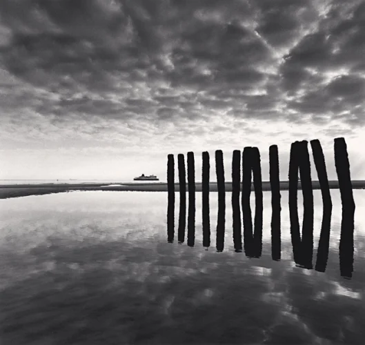 Minimalist Reflections Dramatic Clouds Mysterious Seascape