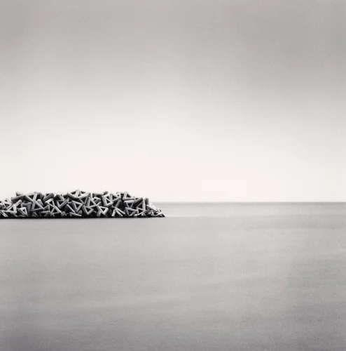 Minimalist Seascape Smooth Textured High Contrast Serene