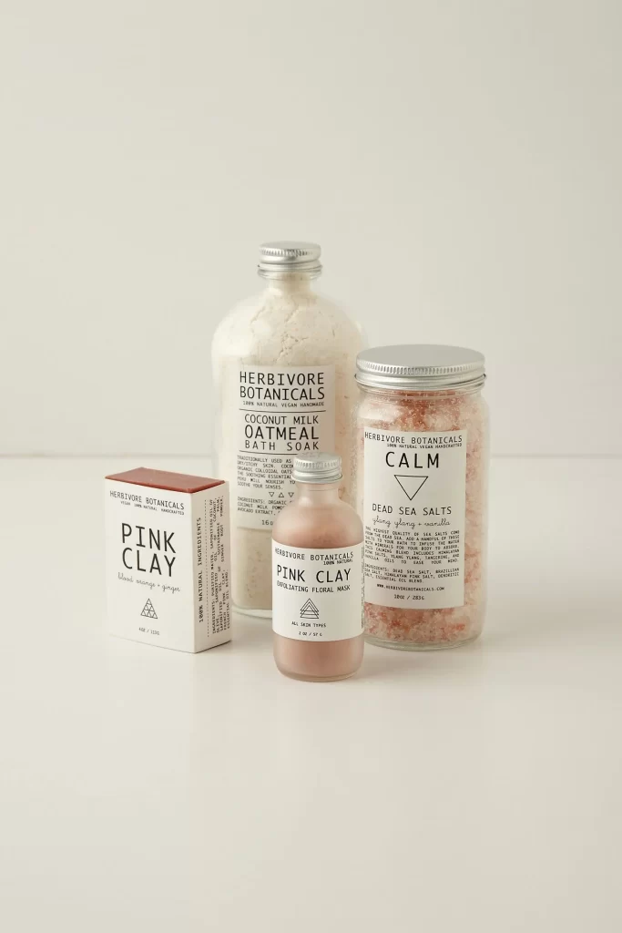 Minimalist Skincare Bottle Jar Box Natural Pink