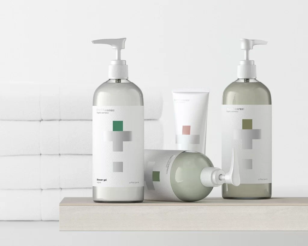 Minimalist Skincare Bottle White Pump Dispenser