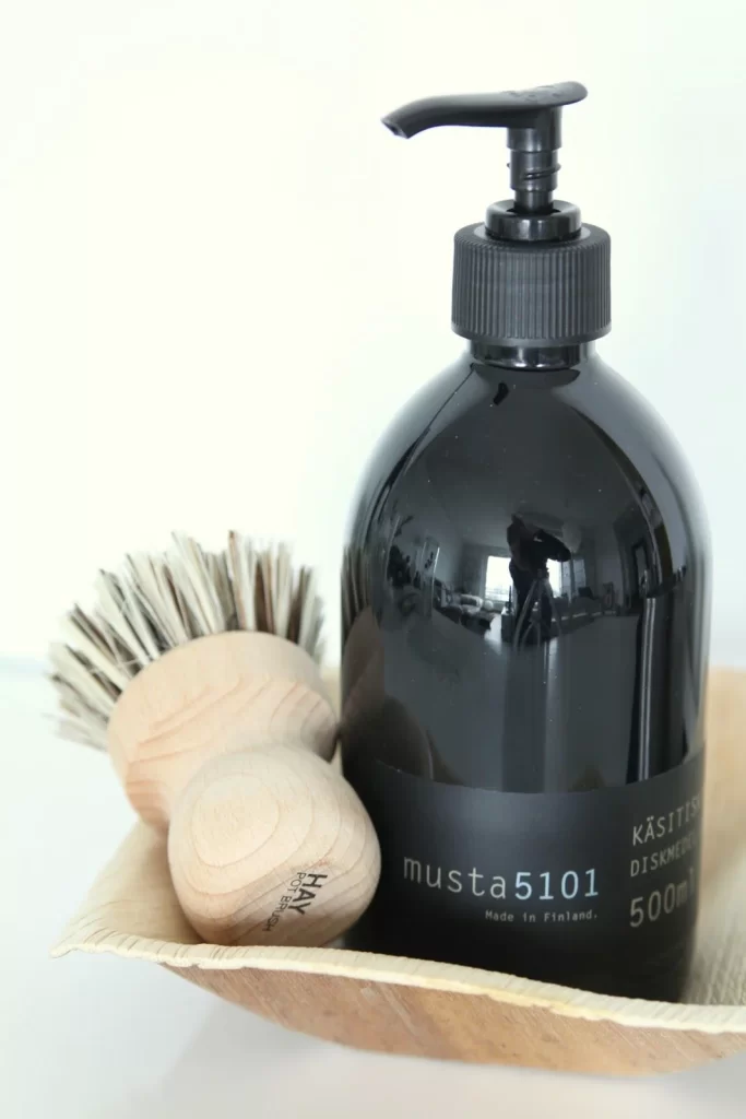 Minimalist Skincare Bottle Black Pump gray Dispenser