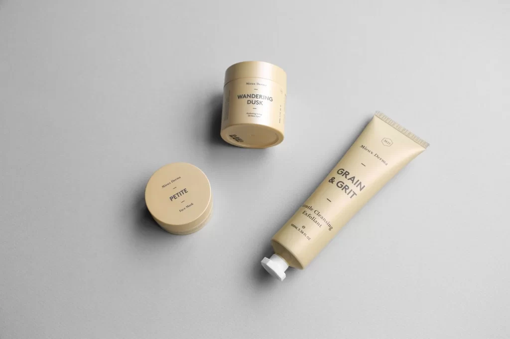 Minimalist Skincare Tube Cream Beige
