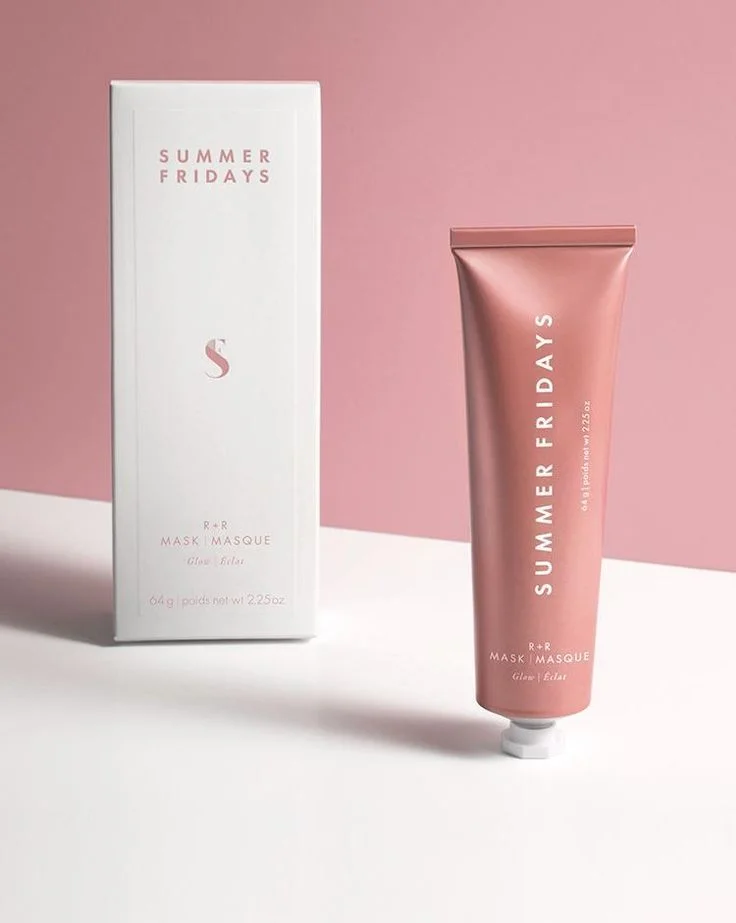 Minimalist Skincare Tube Pink Glow Repair