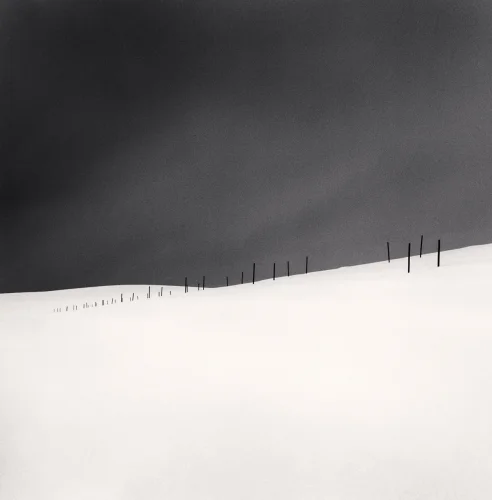 Minimalist Snowy Landscape Dramatic High Contrast Mysterious