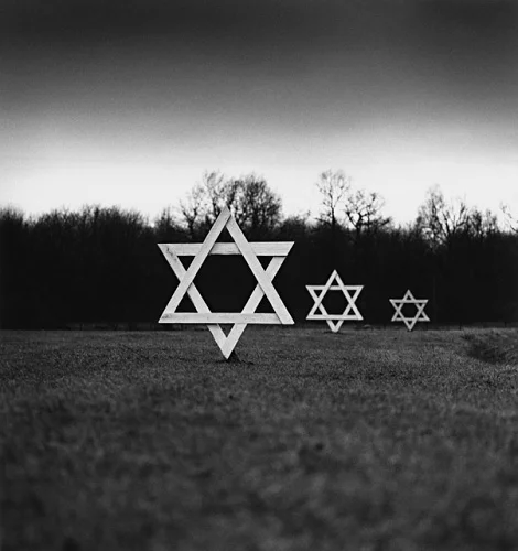 Minimalist Star of David High Contrast Mysterious Landscape