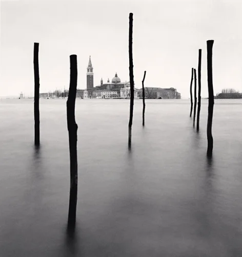Minimalist Water Poles Venice Architecture High Contrast
