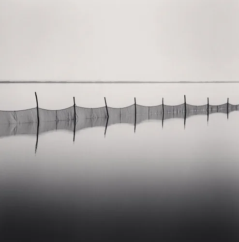 Minimalist Water Reflections Fence Linear
