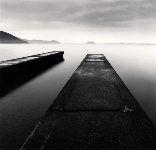 Minimalist Waterway Concrete High Contrast Mysterious Atmospheric