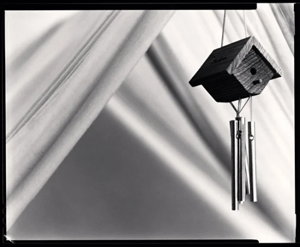 Minimalist Wind Chime High Contrast Dramatic