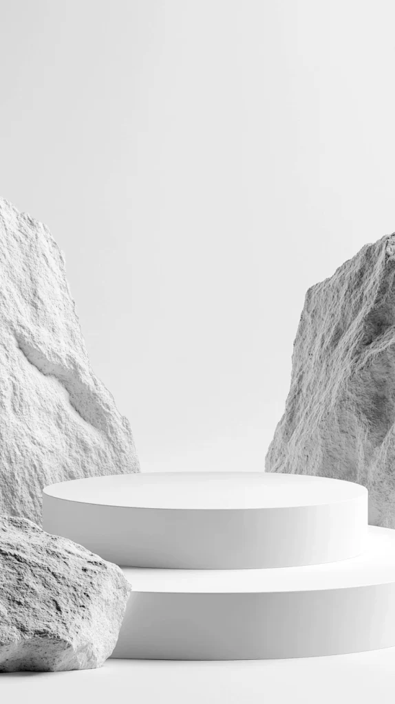 Minimalist_Landscape Monochrome Geometric_Forms Abstract Modern_Art