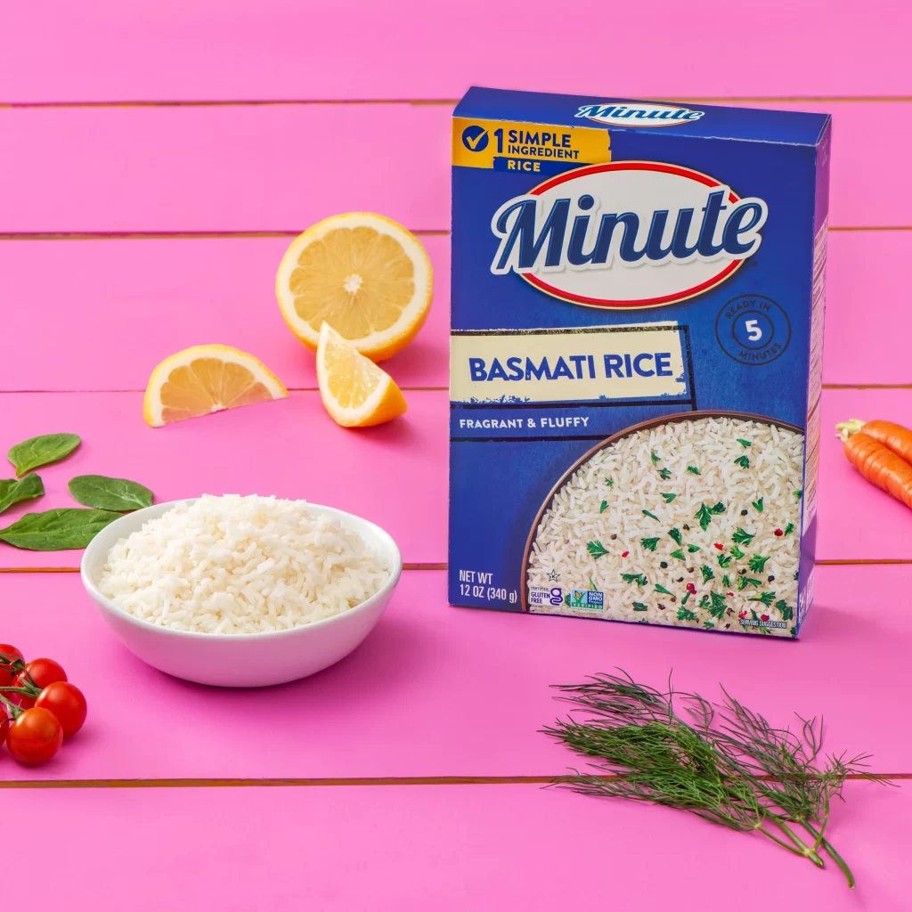 Minute Basmati Rice Pink Fresh Ingredients