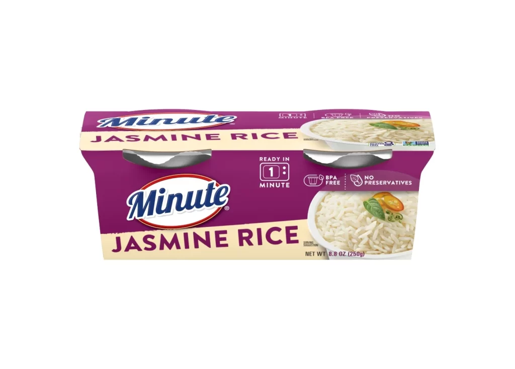 Minute Jasmine Rice Purple Yellow Packaging