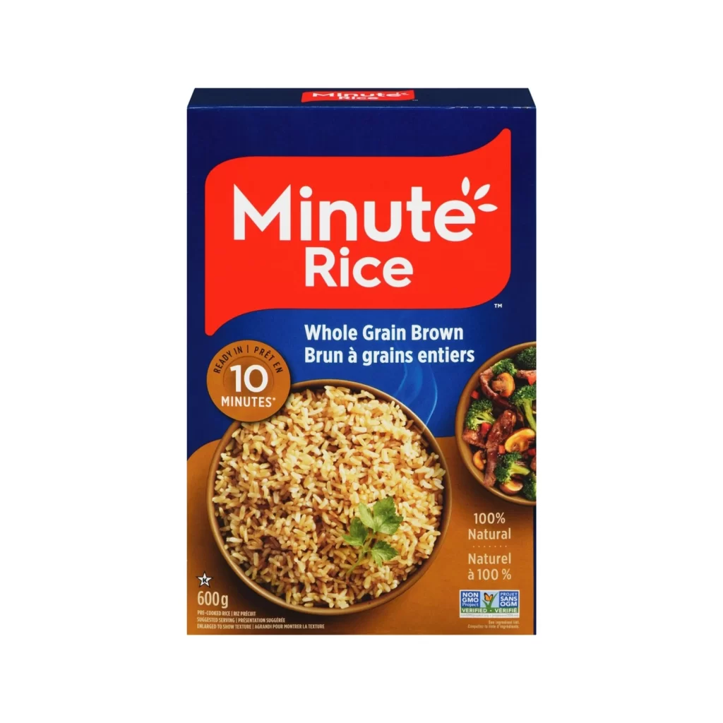 Minute Rice Whole Grain Brown Blue
