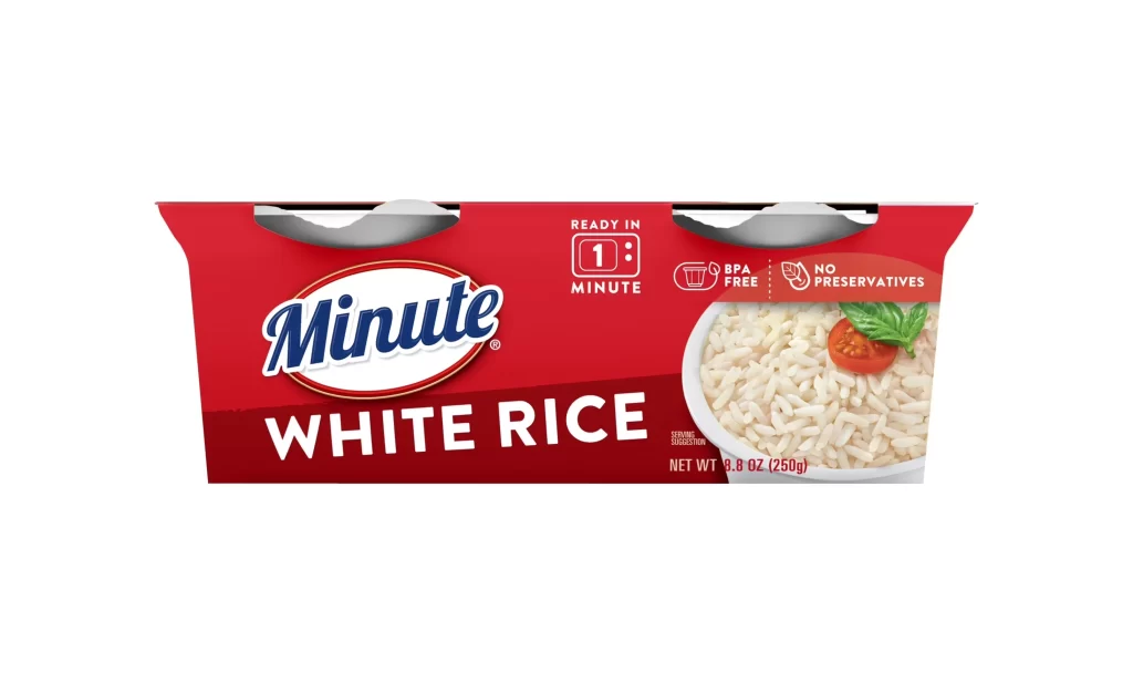 Minute White Rice Red White