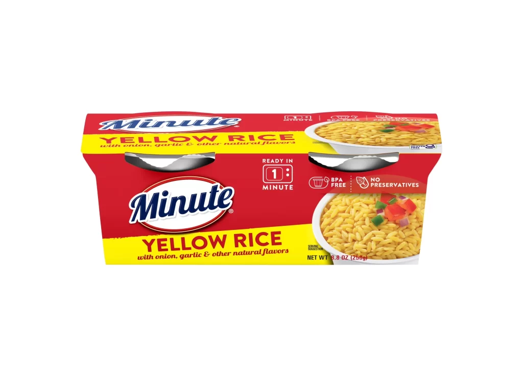 Minute Yellow Rice Red Yellow White