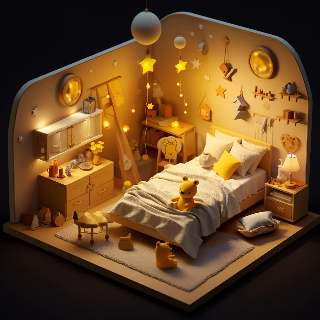 model bedroom isometric space indoor 3D scene home