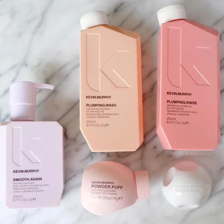 Modern Haircare Bottle Pink Geometric Design