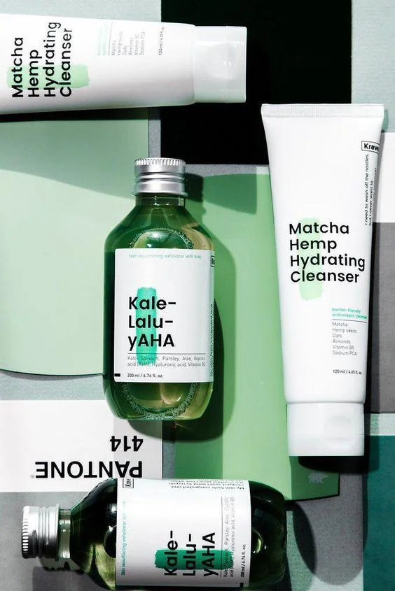 Modern Skincare Tube White Green Cleanse