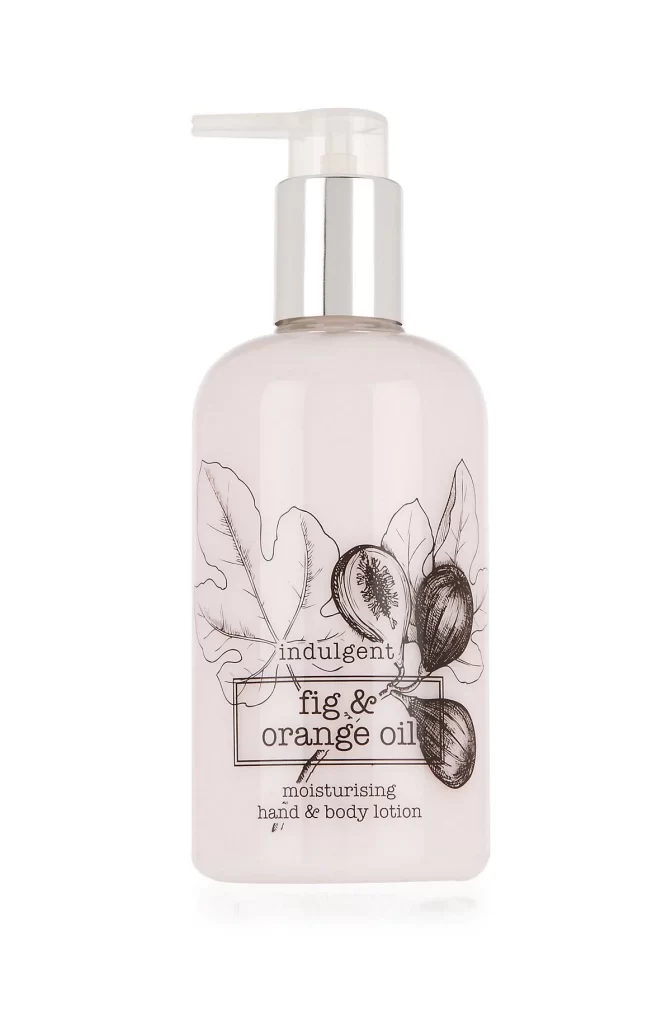 Moisturising Hand Body Lotion Bottle Pump Fig Orange Oil