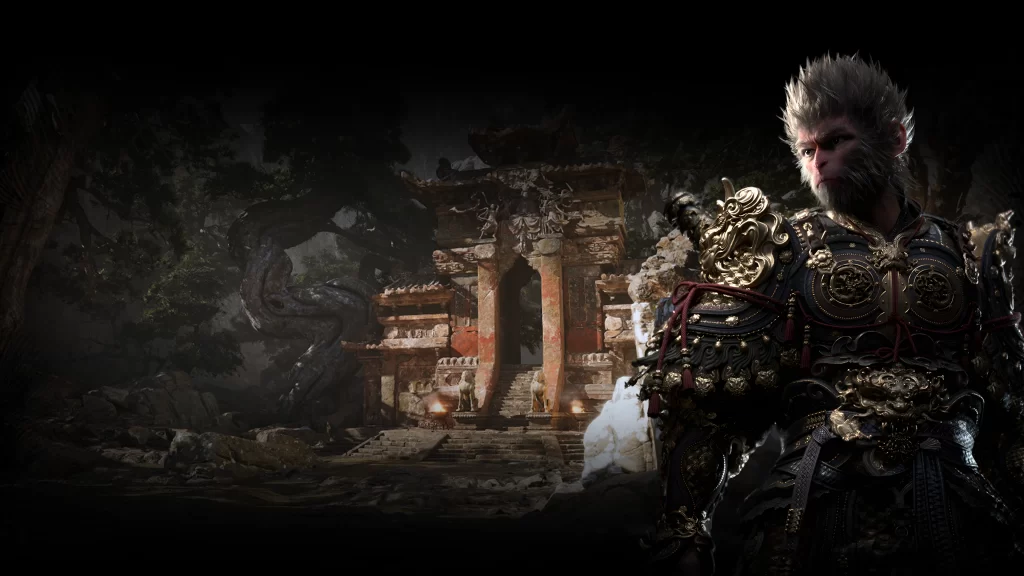 Monkey King Ancient Temple Dark Tones