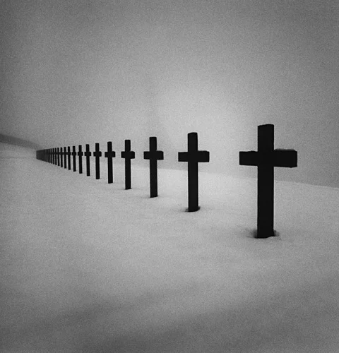 Monument Crosses Minimalist High Contrast Mysterious
