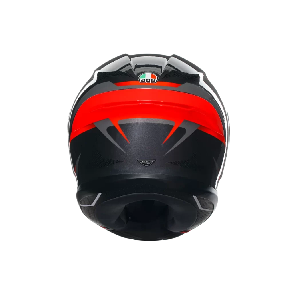 Motorcycle AGV Helmet Black Red White