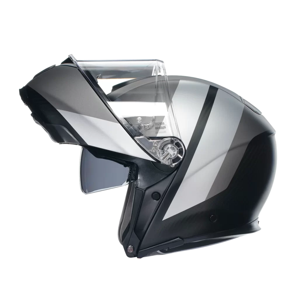 Motorcycle Helmet Black Silver