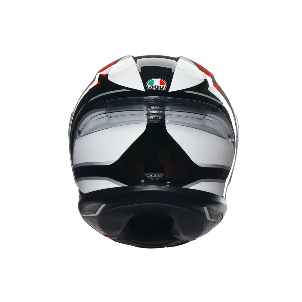Motorcycle AGV Helmet Black White Red