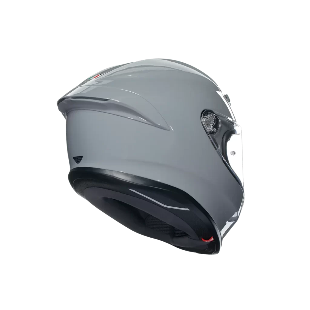 Motorcycle AGV Helmet Glossy Grey Black Accents