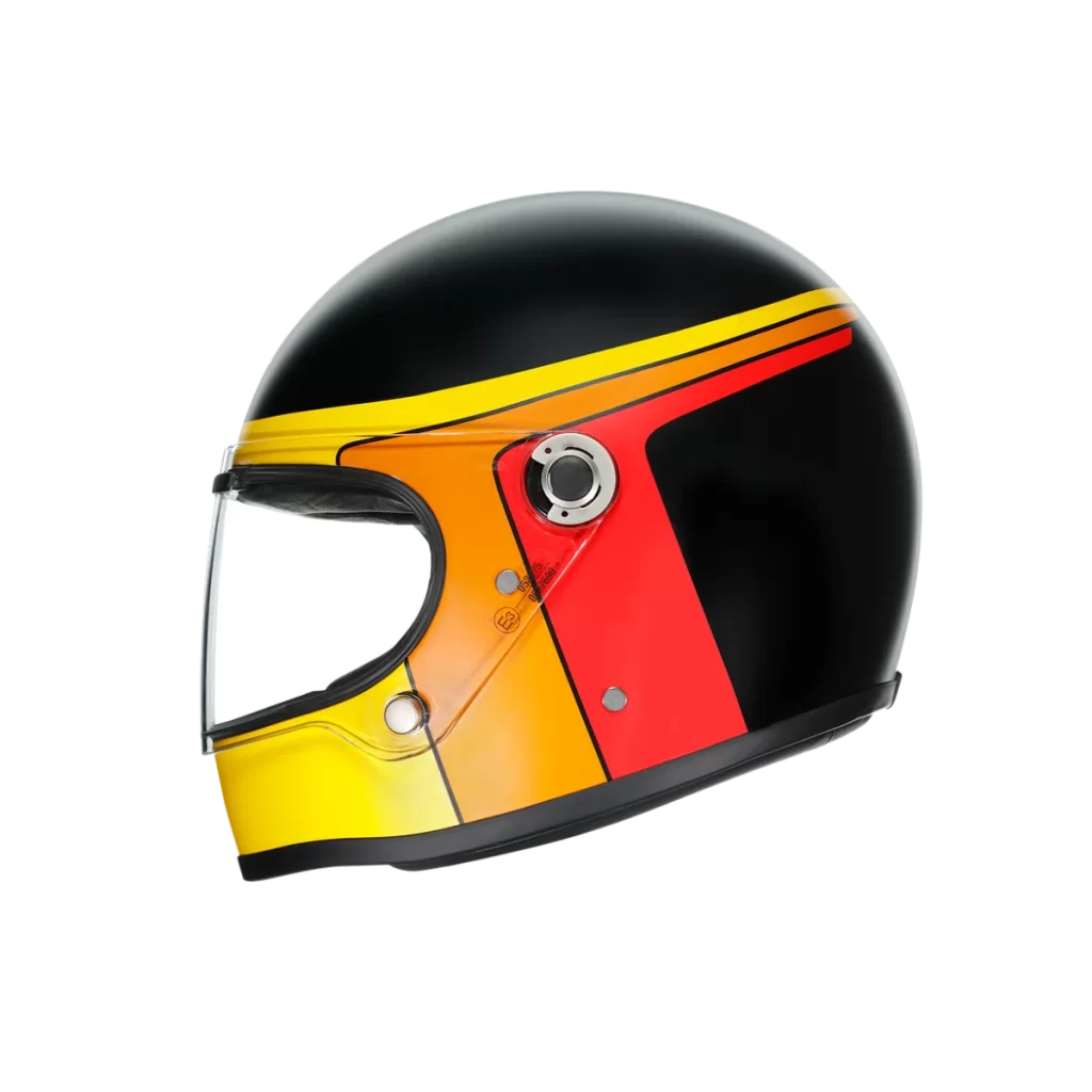 Motorcycle Helmet Yellow Orange Red Black