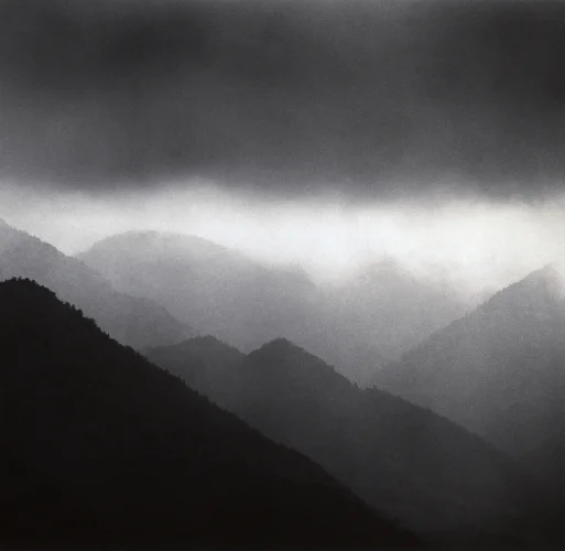 Mountain Foggy Dramatic High Contrast Mysterious Atmospheric