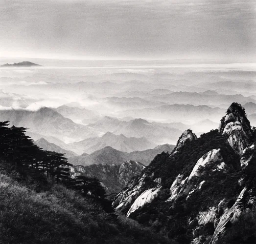 Mountain Foggy Dramatic Textured High Contrast Mysterious