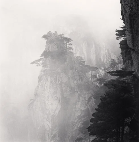 Mountain Foggy Dramatic Textured High Contrast Mysterious