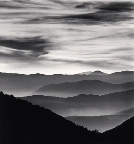 Mountain Layered High Contrast Dramatic Moody Atmospheric