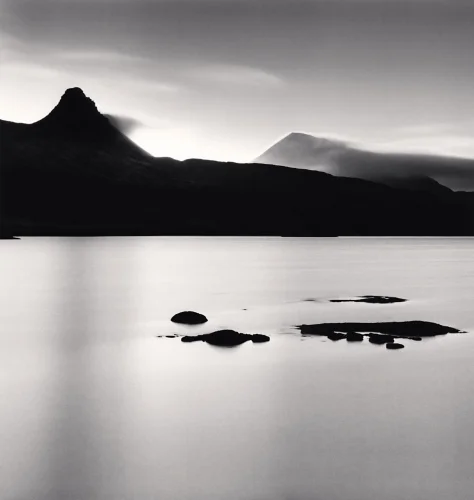 Mountain Silhouette Minimalist High Contrast Moody Nature