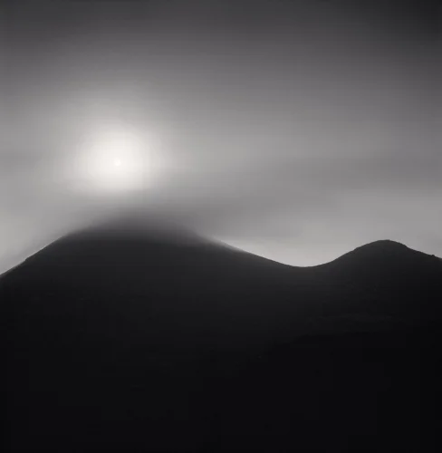 Mountain Silhouette Sunlight Dramatic High Contrast Mysterious