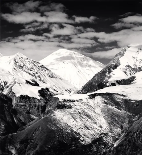 Mountain Snowy Peaks High Contrast Dramatic Textured