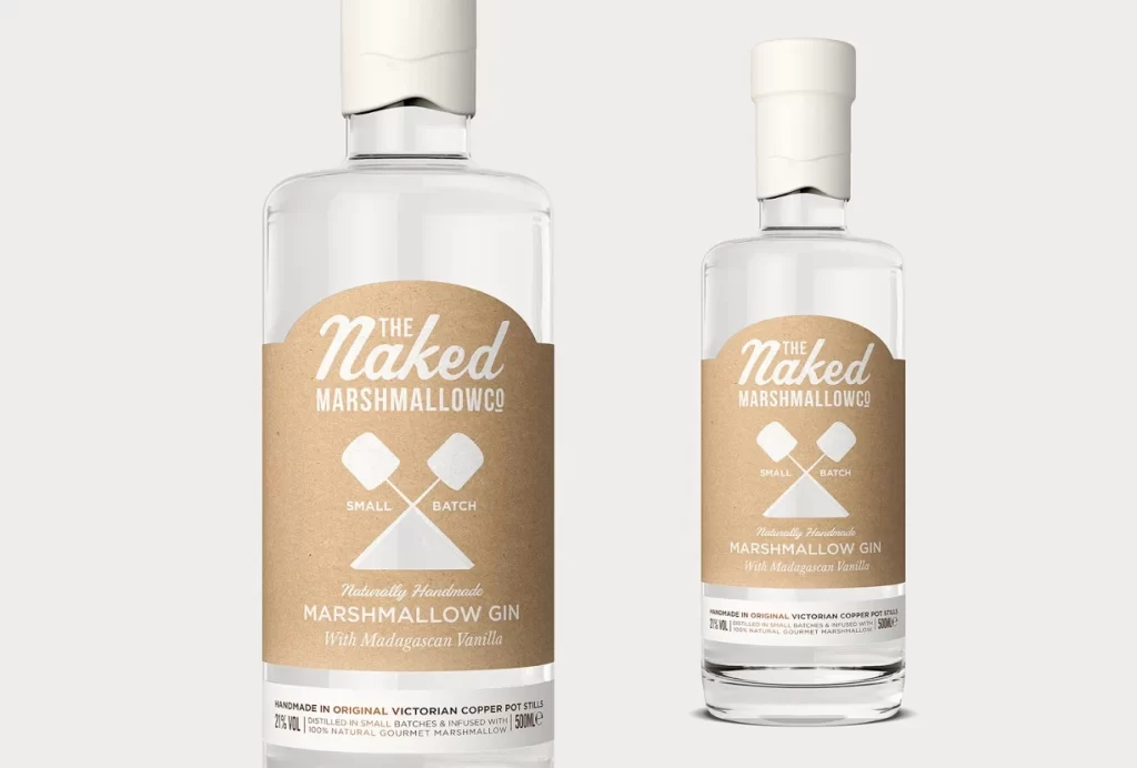 Naked Marshmallow Co Brown White Packaging