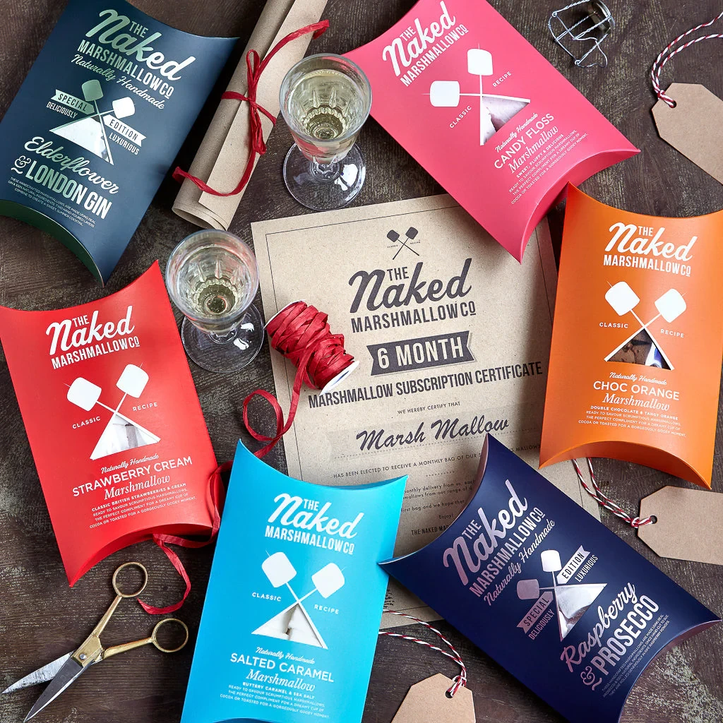 Naked Marshmallow Co Colorful Packaging Subscription