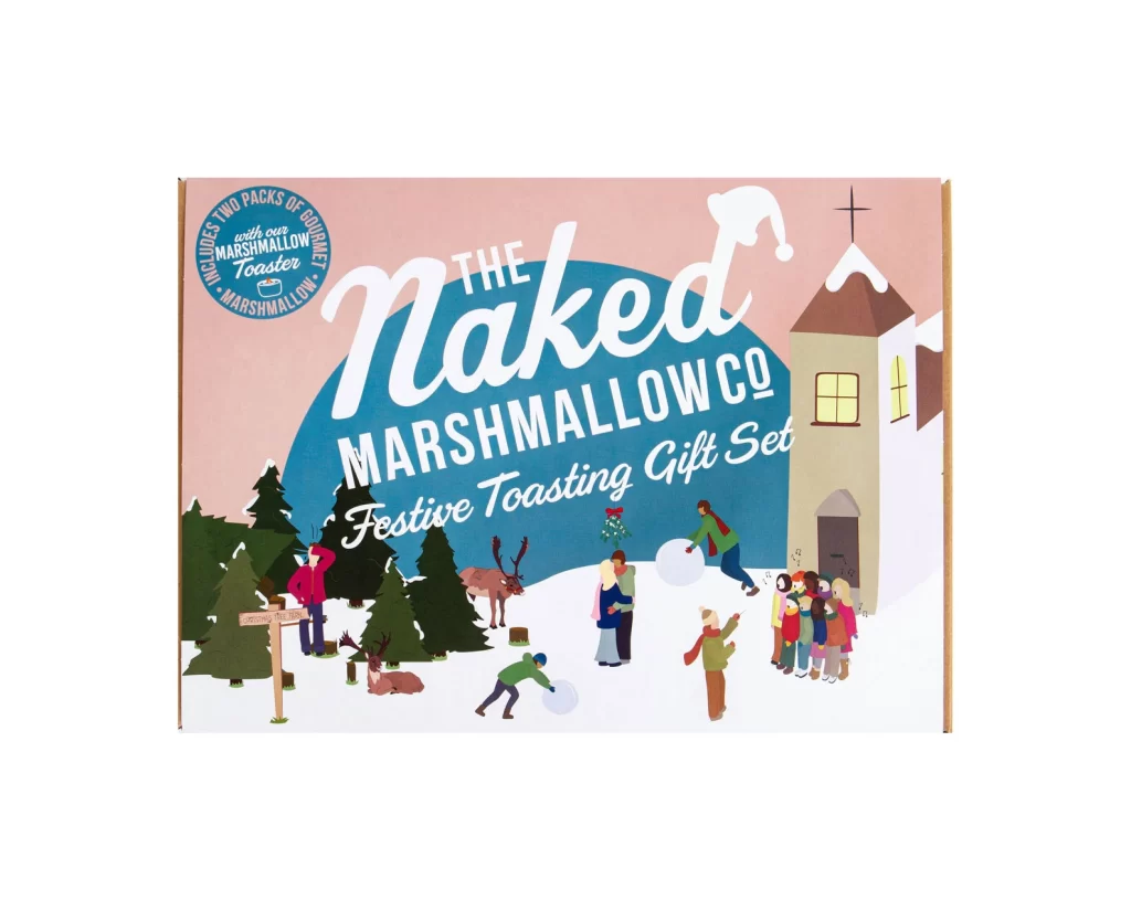 Naked Marshmallow Co Festive Toasting Packaging