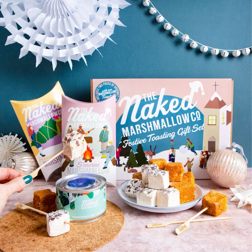 Naked Marshmallow Co Festive Marshmallows Packaging