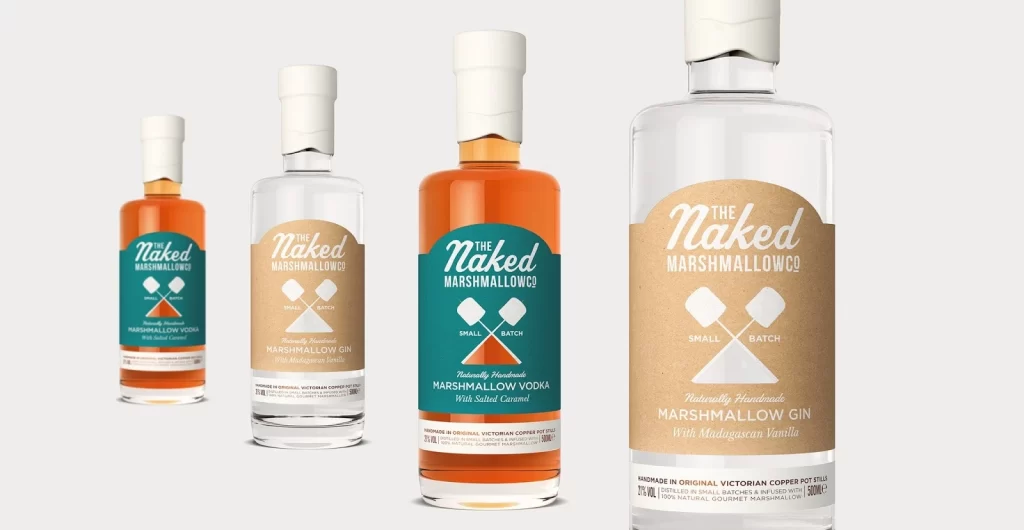 Naked Marshmallow Co Teal Brown Packaging